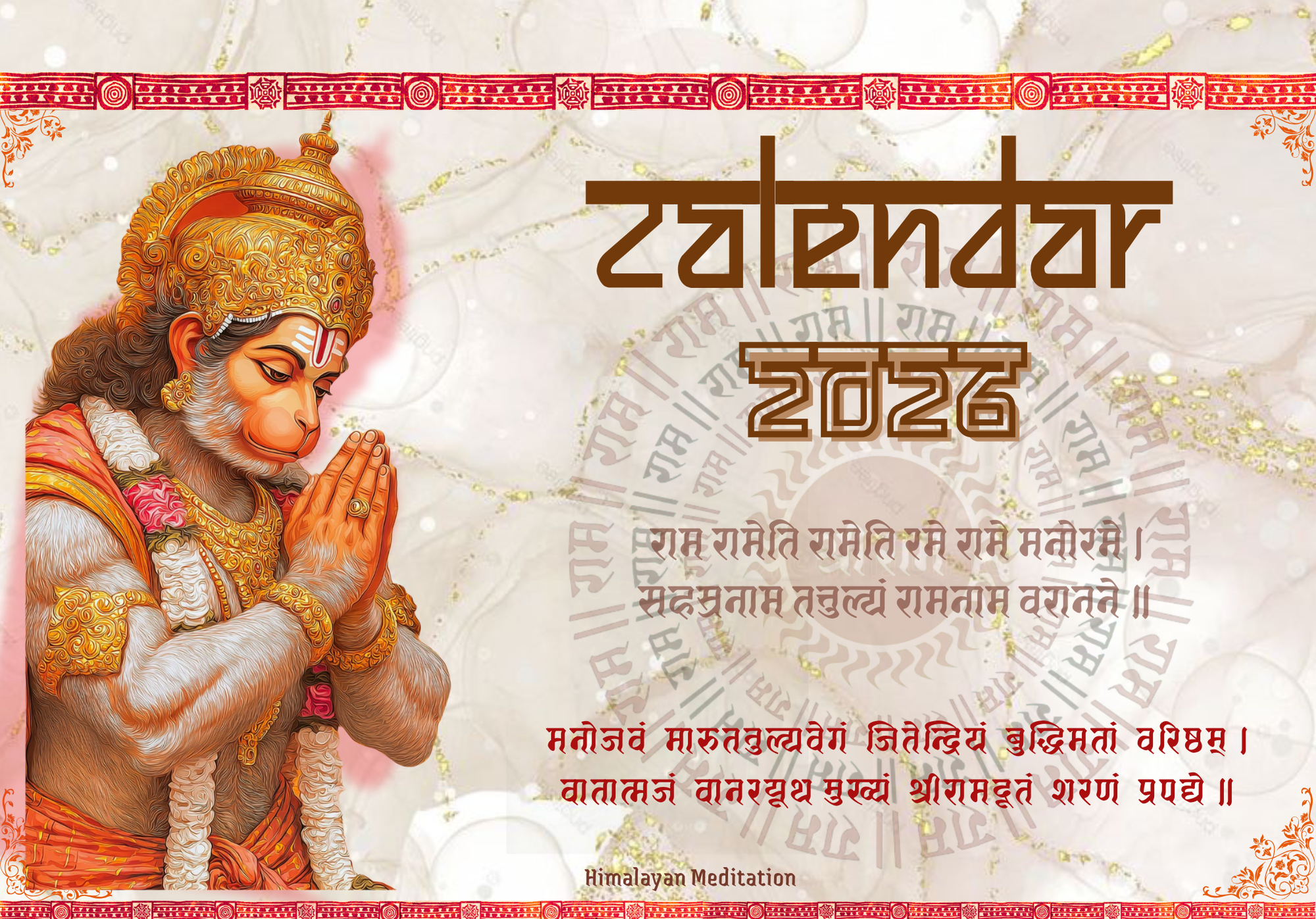 A5 Table Calendar 2026